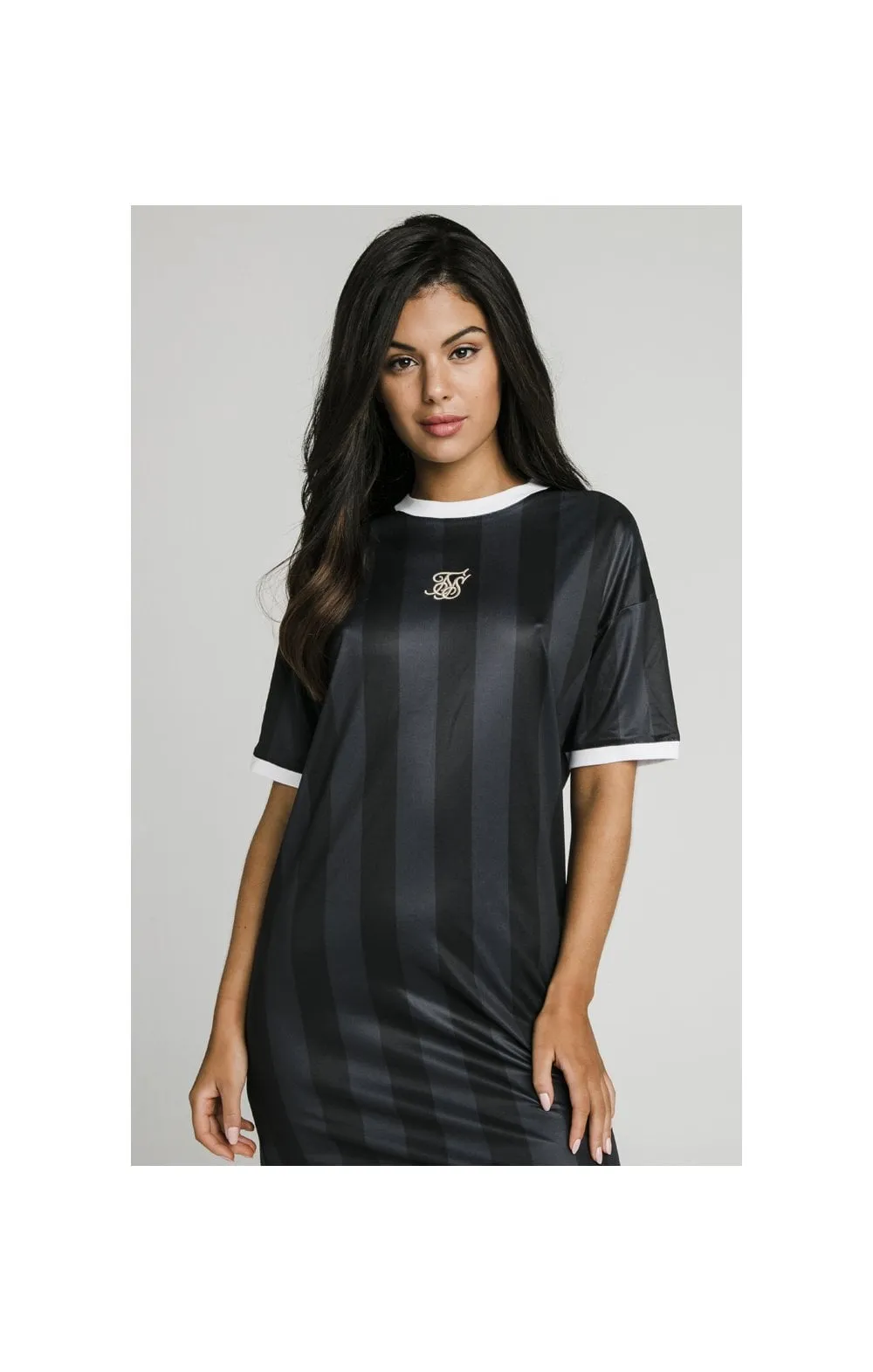 SikSilk Luxury Poly Dress - Black sold by Siksilk