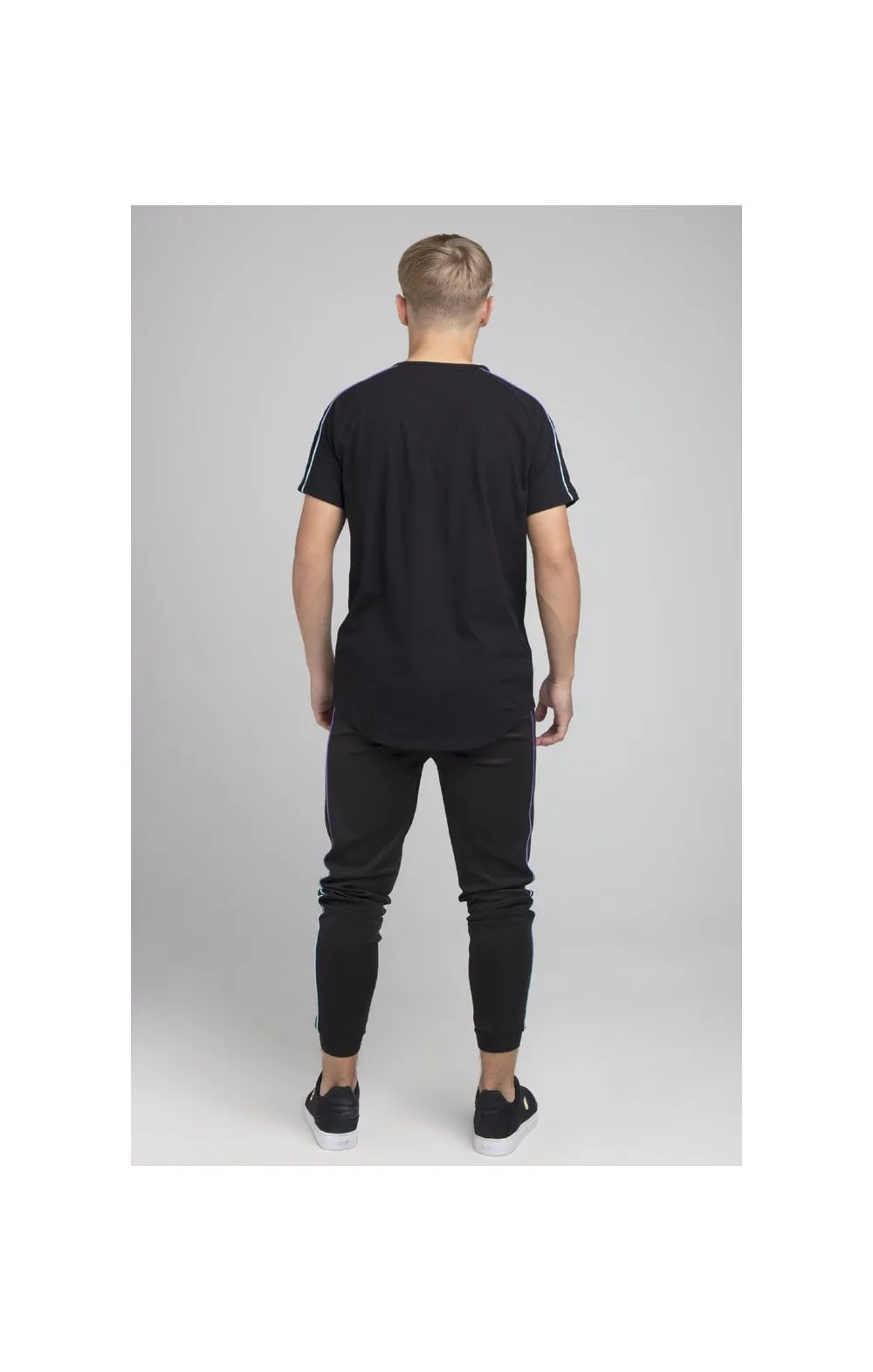 Boys Illusive Black Panelled Jogger sold by Siksilk product image thumbnail 5