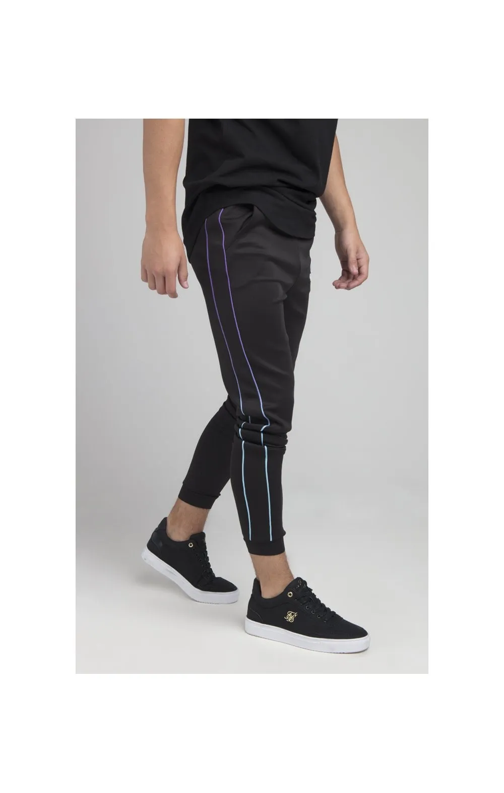 Boys Illusive Black Panelled Jogger sold by Siksilk product image thumbnail 2