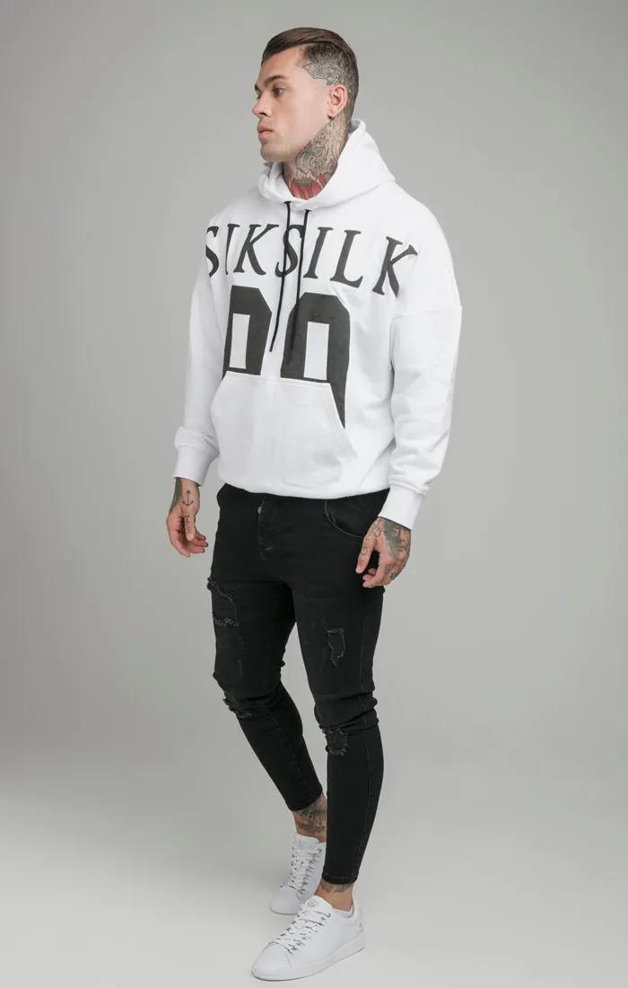 White Drop Shoulder Relaxed Fit Hoodie sold by Siksilk product image thumbnail 4