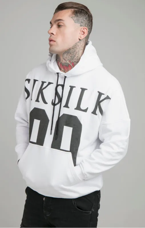 White Drop Shoulder Relaxed Fit Hoodie sold by Siksilk