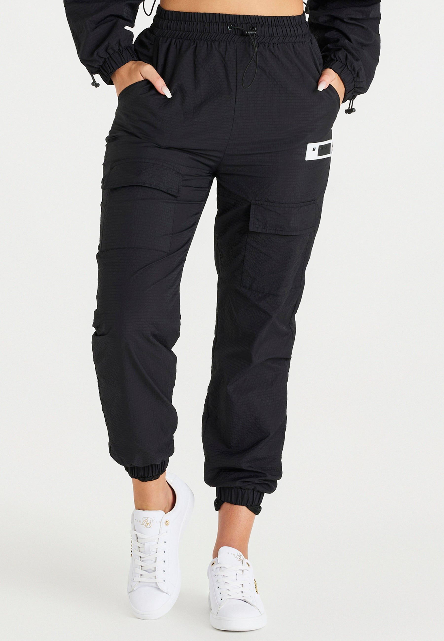 Black Rip Stop Cargo Pant sold by Siksilk