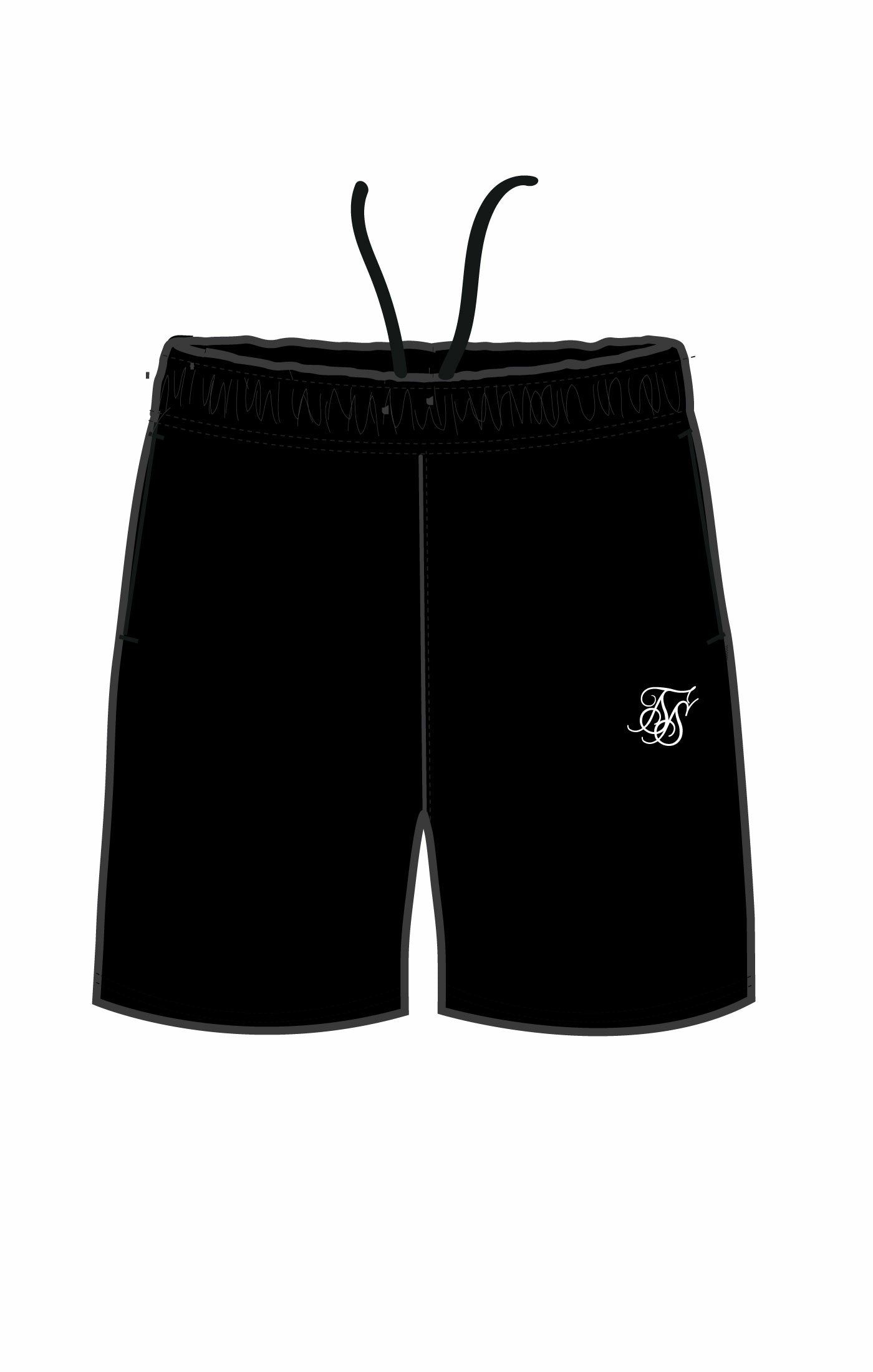 Black Essential Jersey Short sold by Siksilk