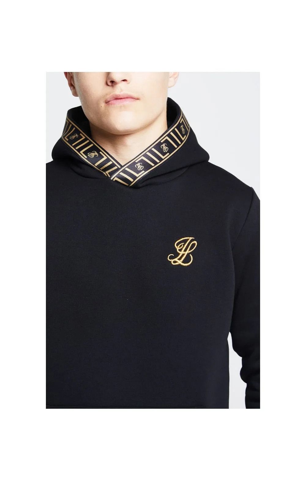 Illusive London Taped Overhead Hoodie - Black sold by Siksilk product image thumbnail 5