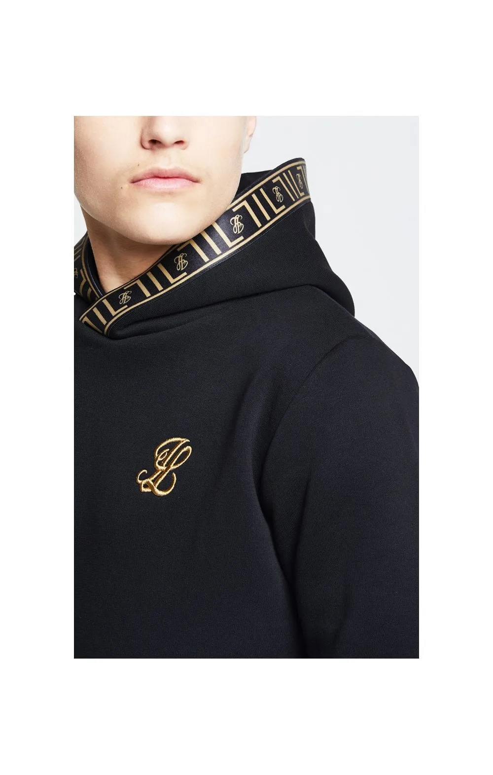 Illusive London Taped Overhead Hoodie - Black sold by Siksilk product image thumbnail 2