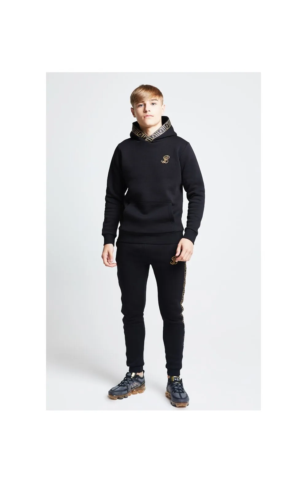 Illusive London Taped Overhead Hoodie - Black sold by Siksilk product image thumbnail 3