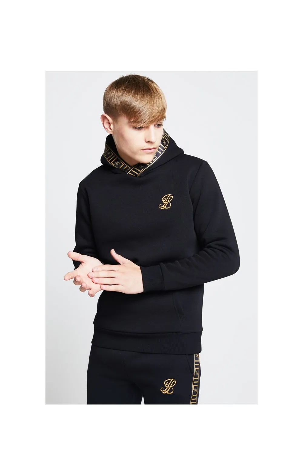 Illusive London Taped Overhead Hoodie - Black sold by Siksilk
