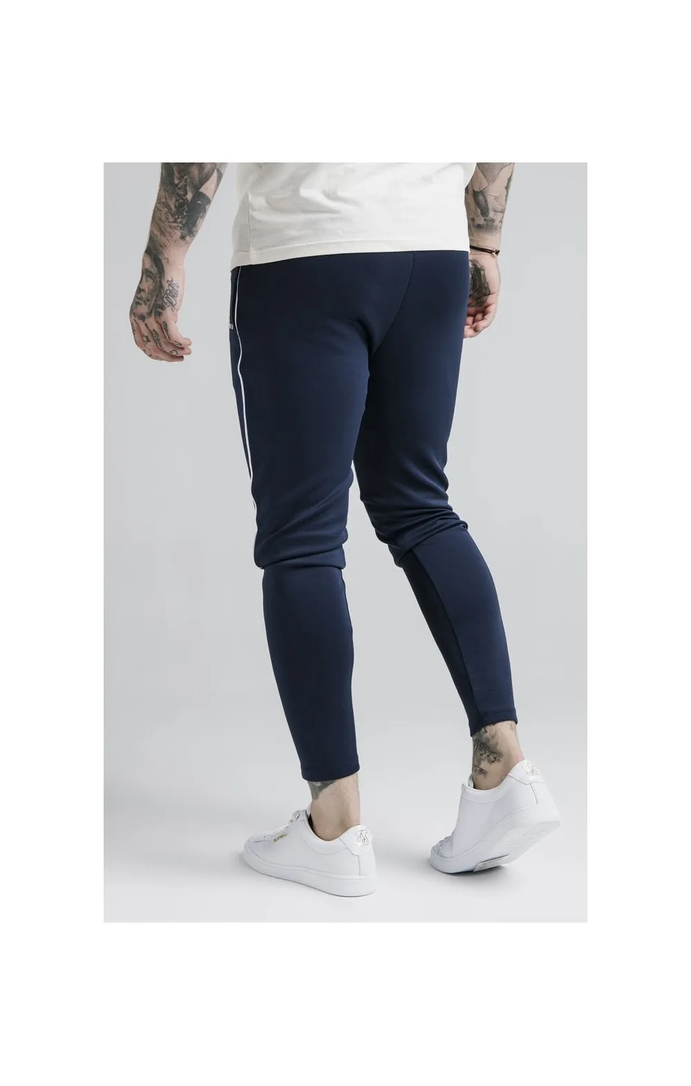 SikSilk Agility Deluxe Track Pants - Navy & Off White sold by Siksilk product image thumbnail 3