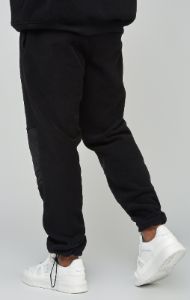 Ecru Polar Fleece Panelled Cuffed Jogger sold by Siksilk
