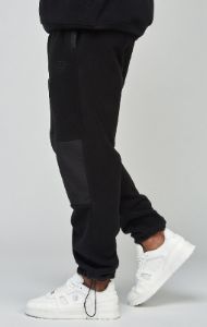 Ecru Polar Fleece Panelled Cuffed Jogger sold by Siksilk