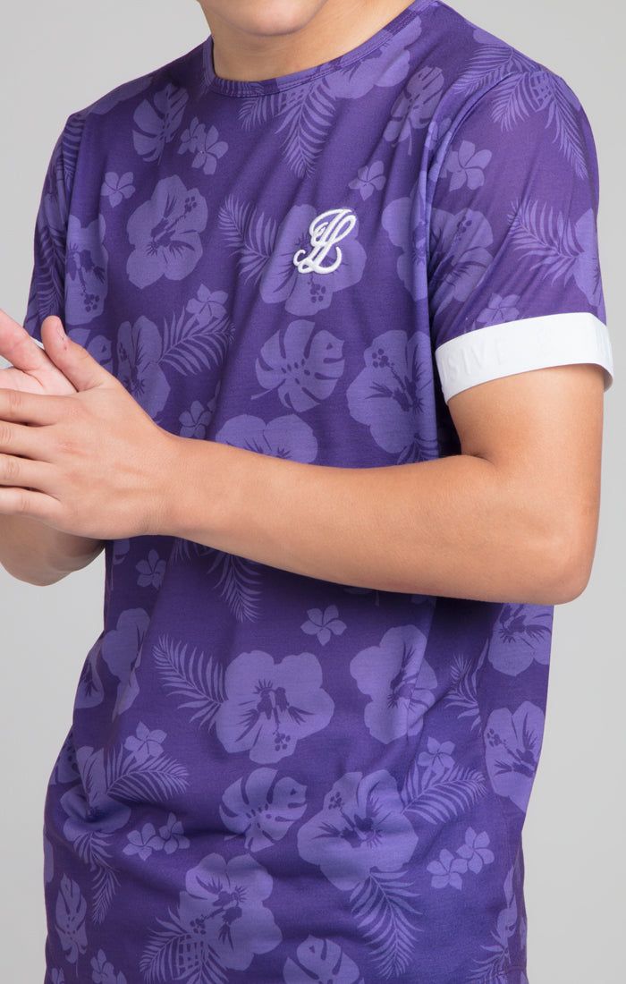 Boys Illusive Purple Floral T-Shirt sold by Siksilk product image thumbnail 2