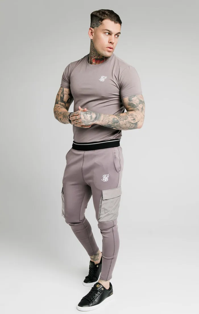 Grey Short Sleeve Muscle Fit T-Shirt sold by Siksilk product image thumbnail 3