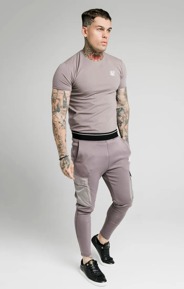 Grey Short Sleeve Muscle Fit T-Shirt sold by Siksilk product image thumbnail 4