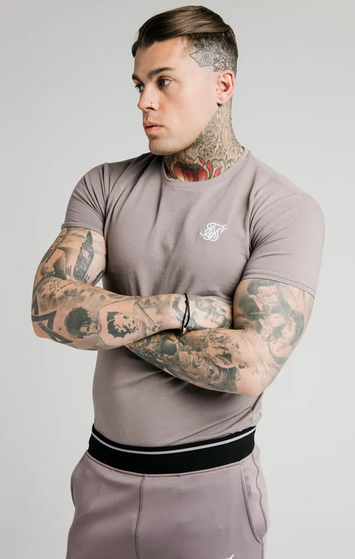 Grey Short Sleeve Muscle Fit T-Shirt sold by Siksilk