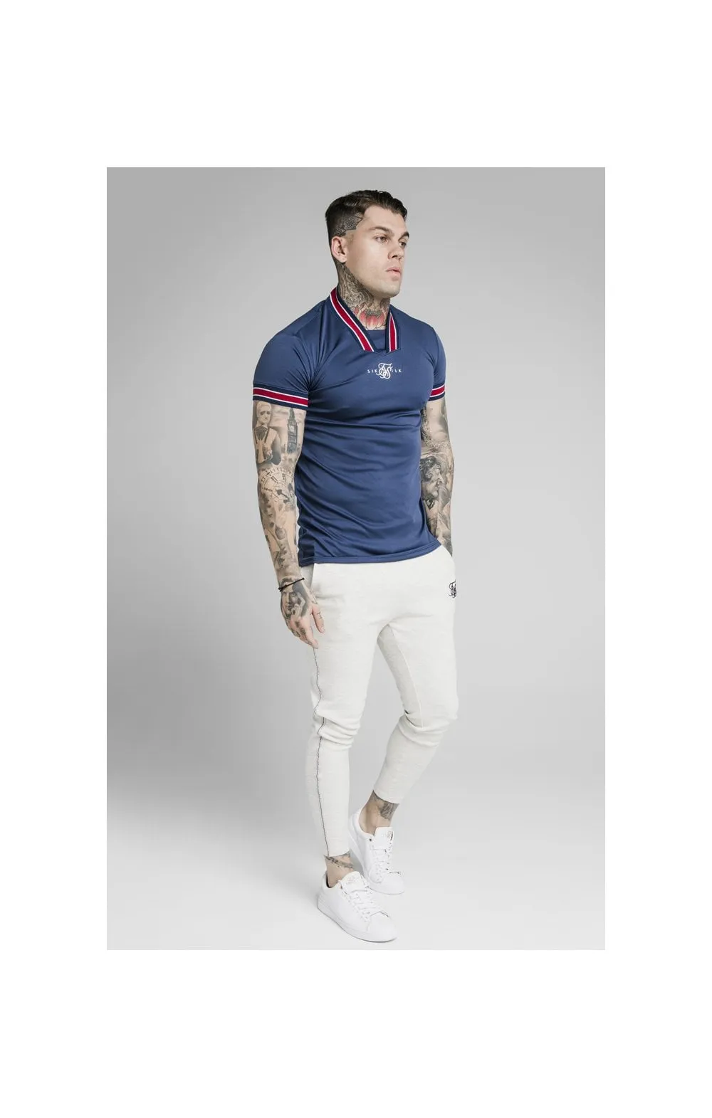 SikSilk Exposed Tape Jogger - Light Grey sold by Siksilk product image thumbnail 5