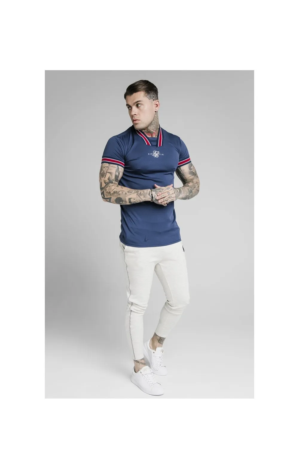 SikSilk Exposed Tape Jogger - Light Grey sold by Siksilk product image thumbnail 4