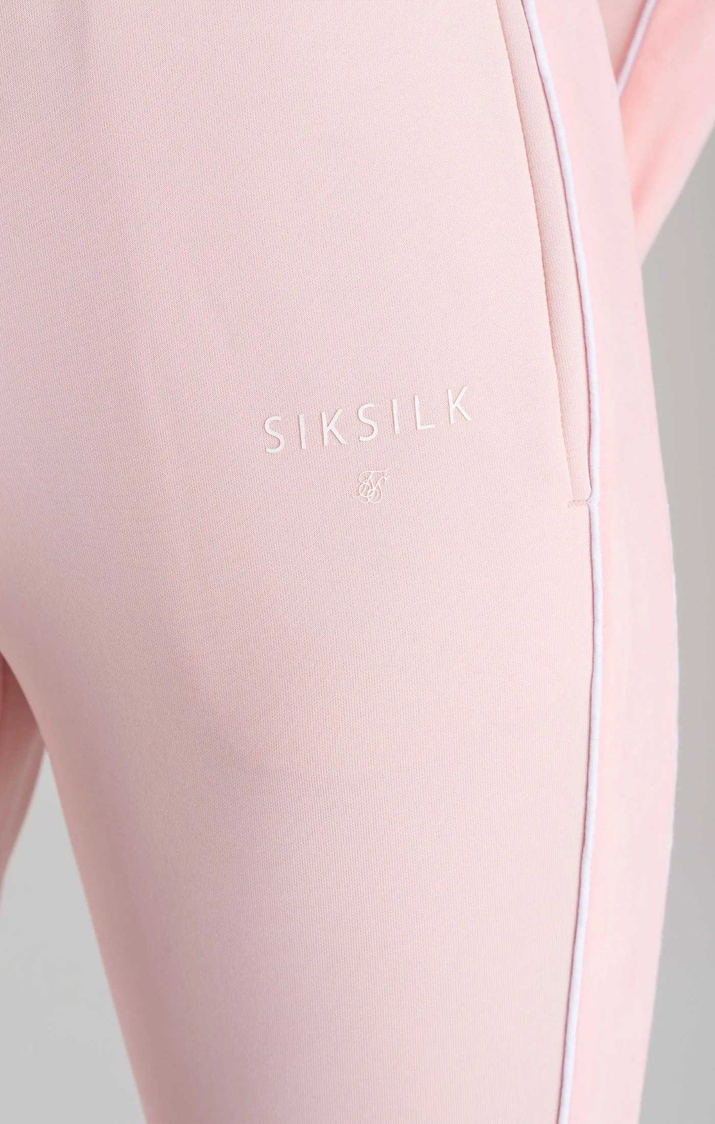 Girls Pink Velour Taped Track Pant sold by Siksilk product image thumbnail 3