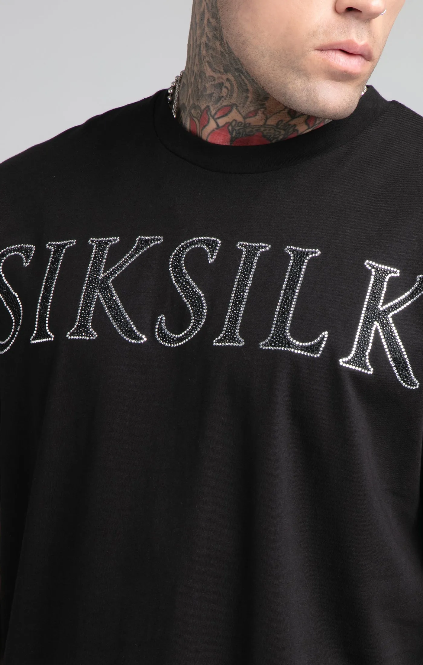 Black Rhinestone Oversized T-Shirt sold by Siksilk product image thumbnail 2