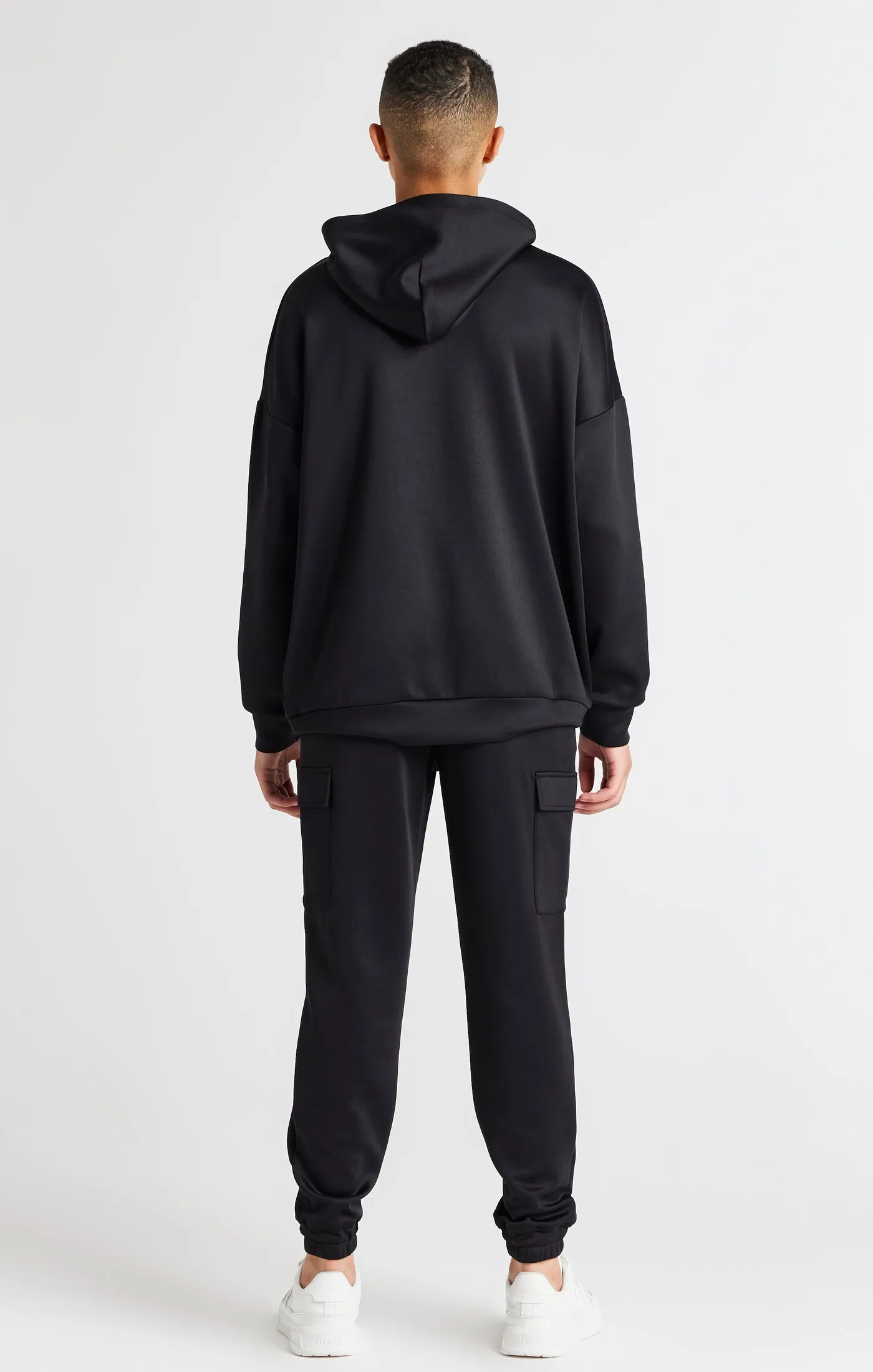 Boys Black Oversized Hoodie sold by Siksilk product image thumbnail 5