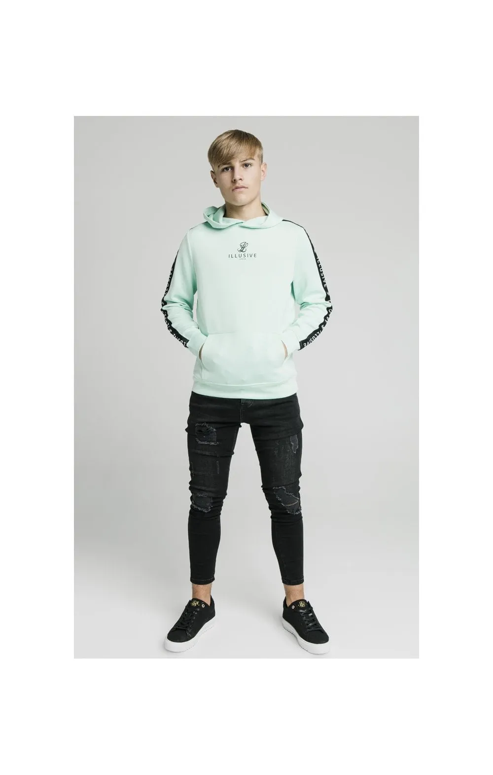 Illusive London Tape Overhead Hoodie - Mint sold by Siksilk product image thumbnail 4