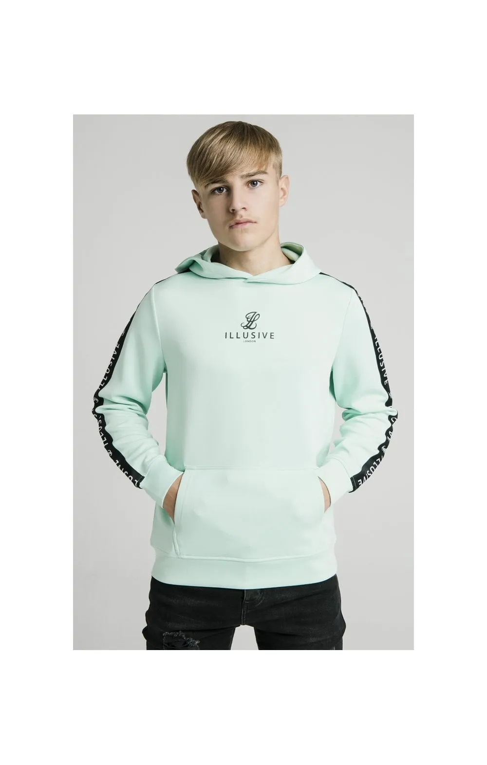 Illusive London Tape Overhead Hoodie - Mint sold by Siksilk