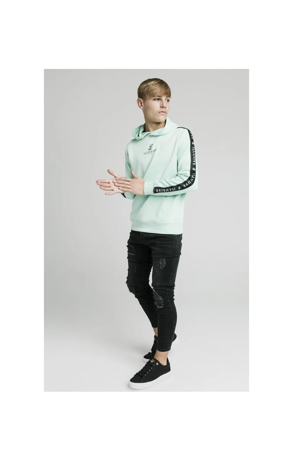 Illusive London Tape Overhead Hoodie - Mint sold by Siksilk product image thumbnail 5