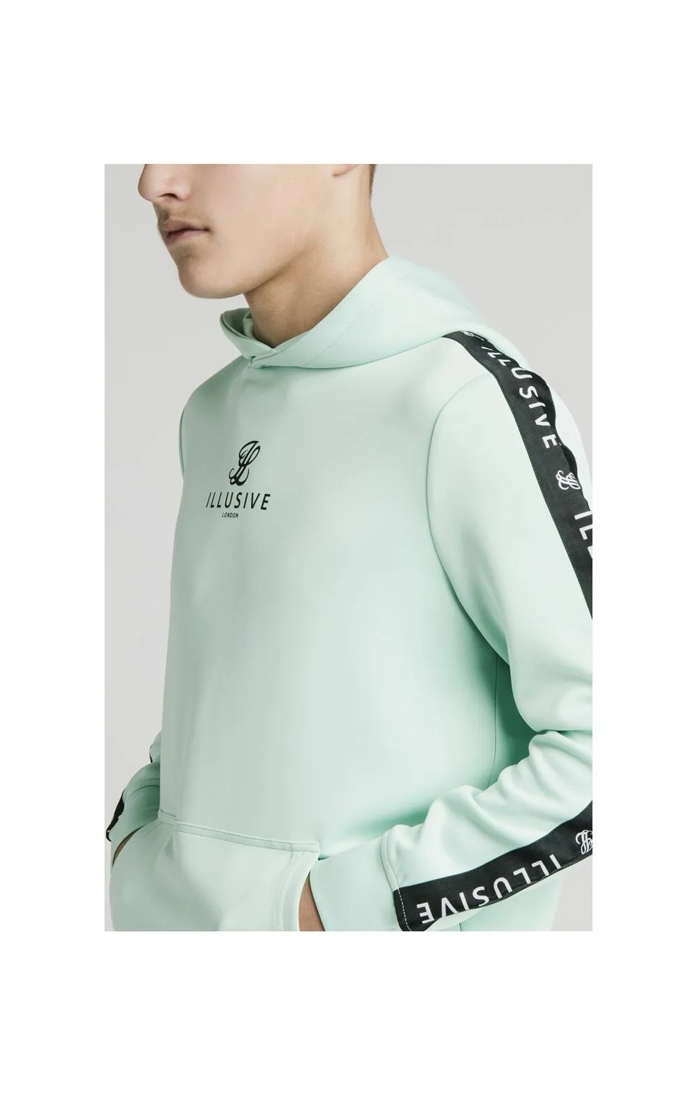 Illusive London Tape Overhead Hoodie - Mint sold by Siksilk product image thumbnail 2