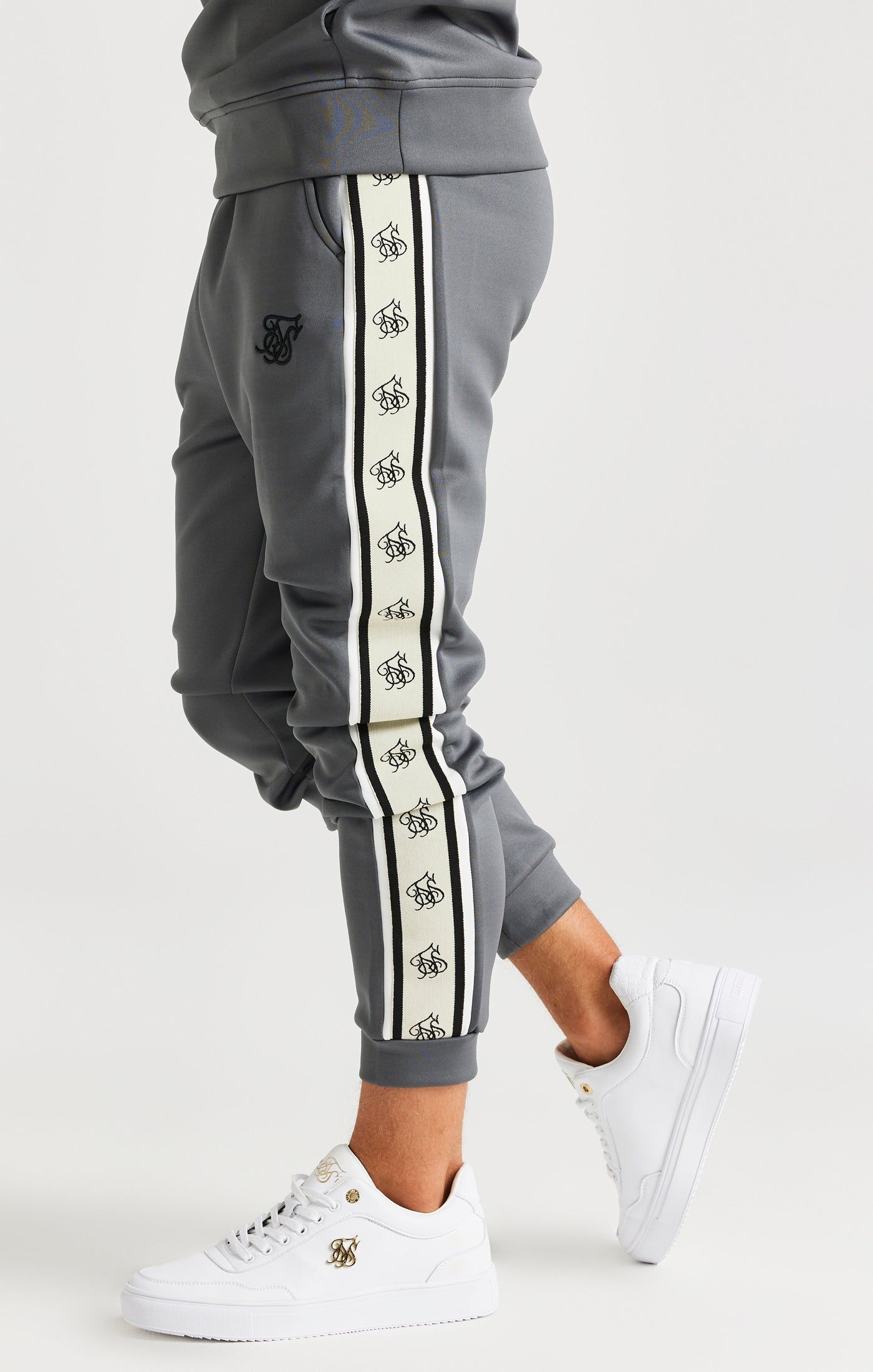 SikSilk Cali Tape Joggers - Grey sold by Siksilk product image thumbnail 2