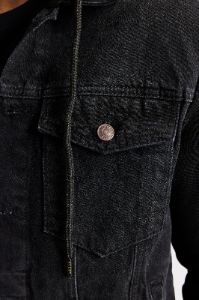 Black Denim Jacket sold by Siksilk