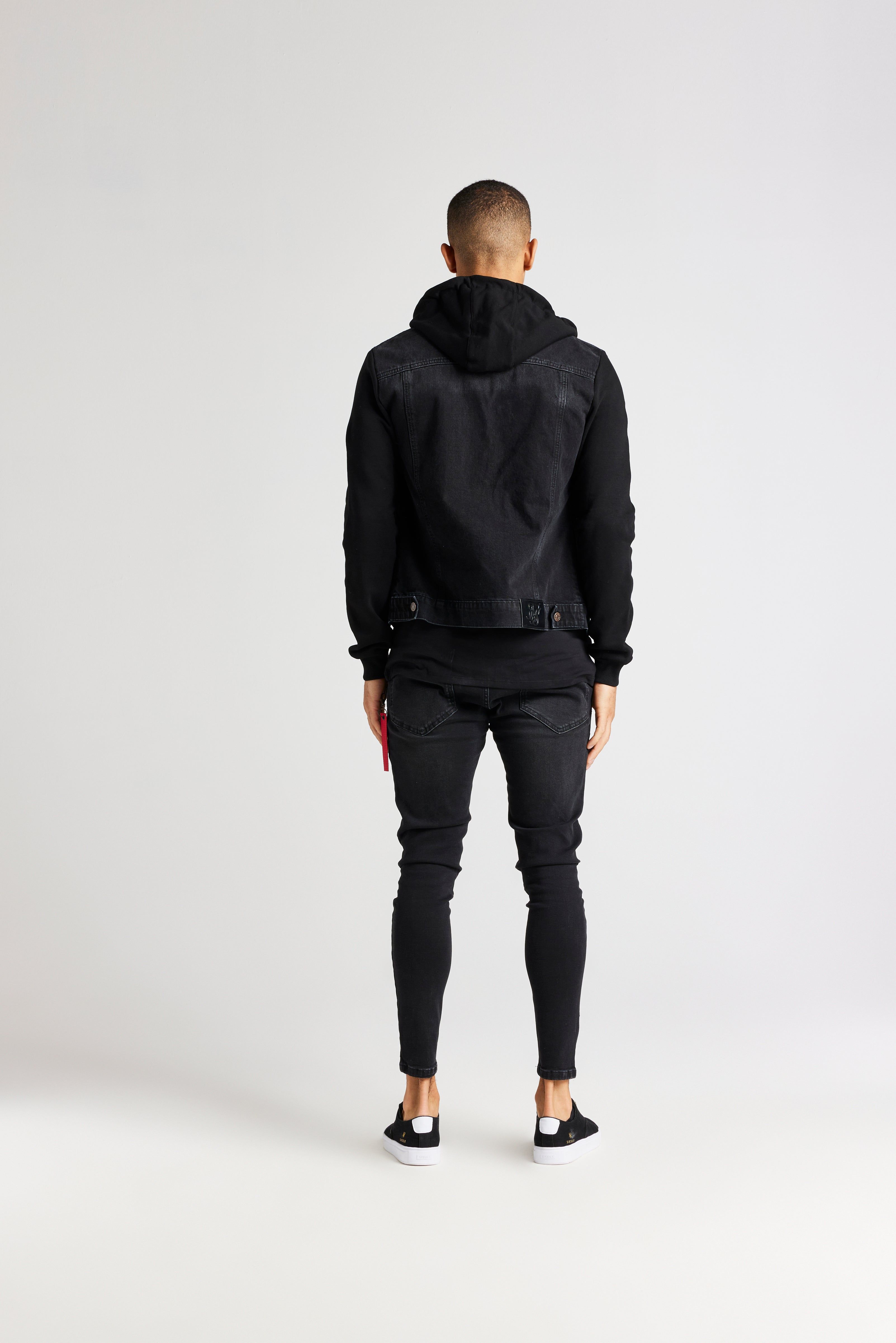 Black Denim Jacket sold by Siksilk product image thumbnail 3