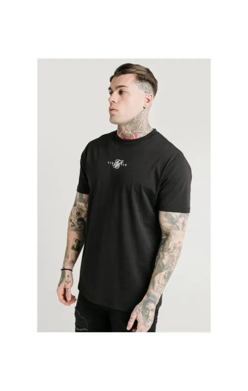 SikSilk Square Hem Standard Tee - Black sold by Siksilk
