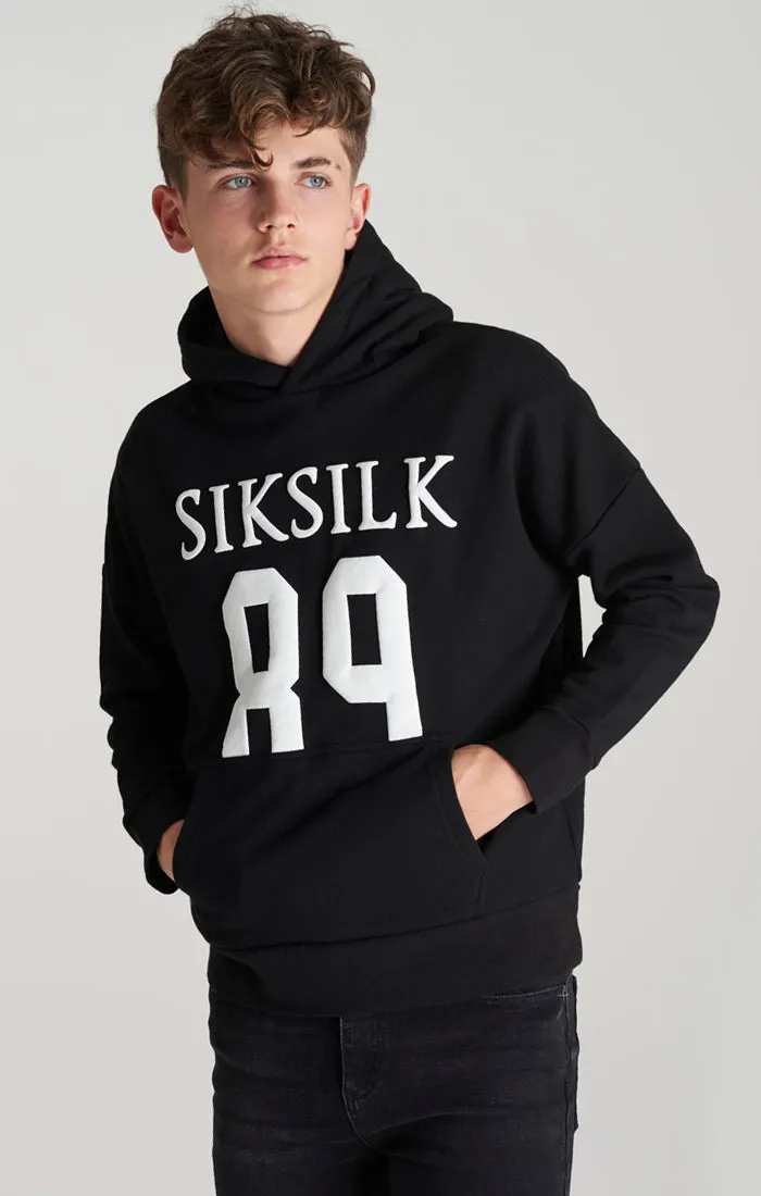 Boys Black Relaxed Fit Hoodie sold by Siksilk product image thumbnail 2
