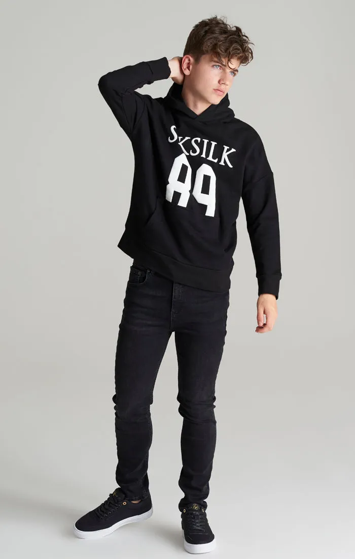 Boys Black Relaxed Fit Hoodie sold by Siksilk product image thumbnail 4