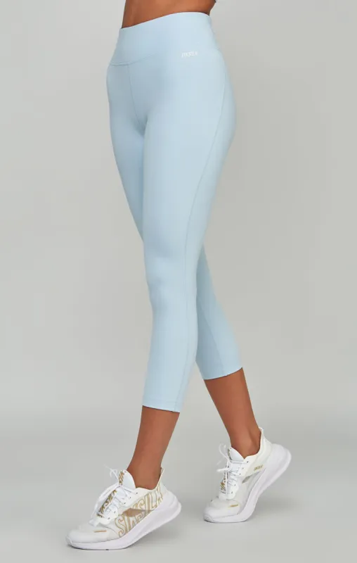 Blue Sports Essentials Capri Leggings sold by Siksilk