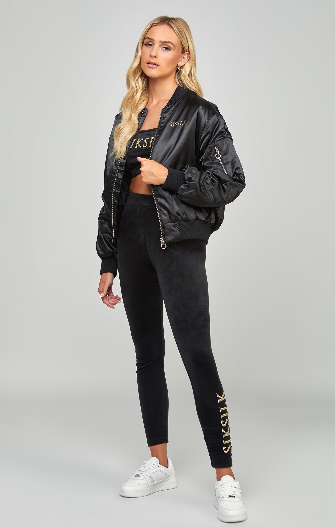 High Shine Oversized Bomber Jacket | Parallel