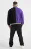 Messi x SikSilk Retro Varsity Bomber Jacket - Black & Purple sold by Siksilk