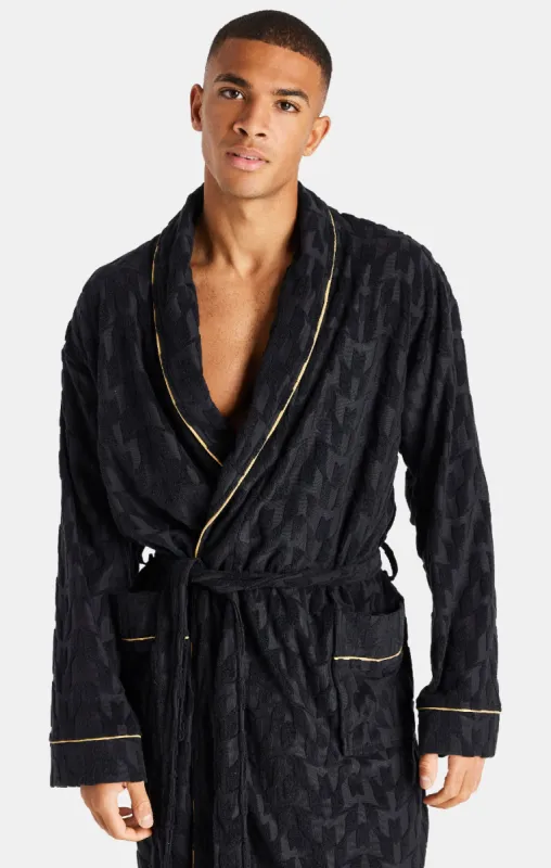 Black Messi x SikSilk Dressing Gown made by Siksilk