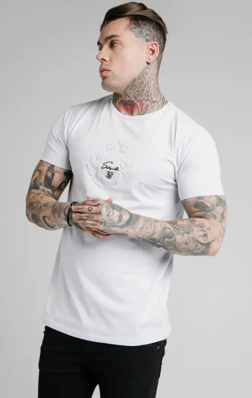 SikSilk S/S Embossed Prestige Gym Tee - Lilac Grey sold by Siksilk
