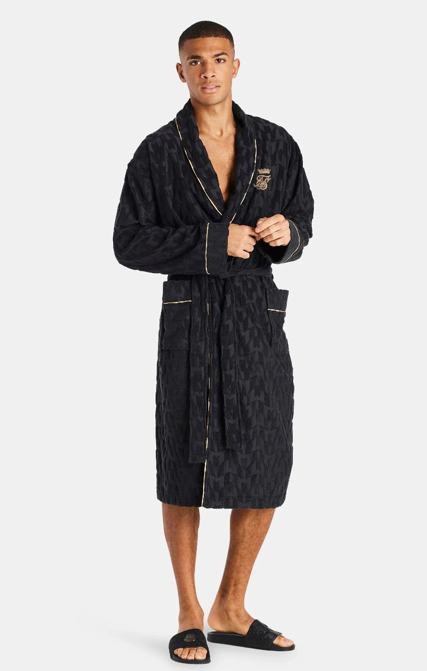 Black Messi x SikSilk Dressing Gown sold by Siksilk product image thumbnail 2