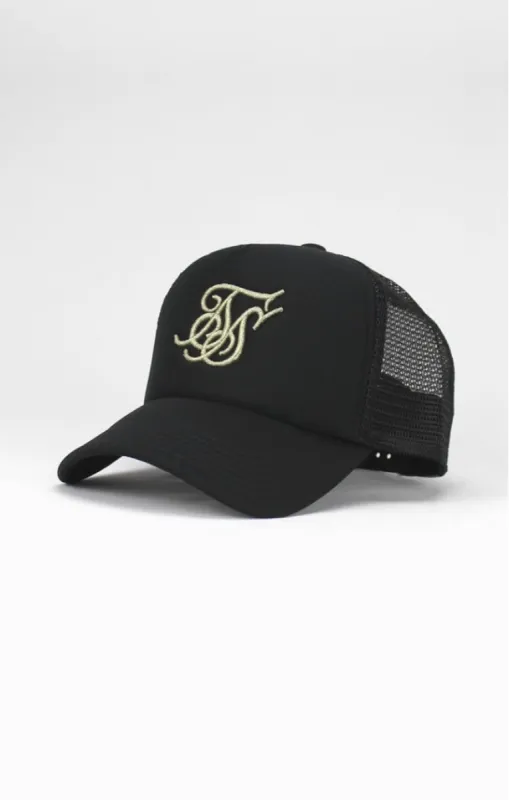 SikSilk Foam Trucker Cap - Black & Gold sold by Siksilk