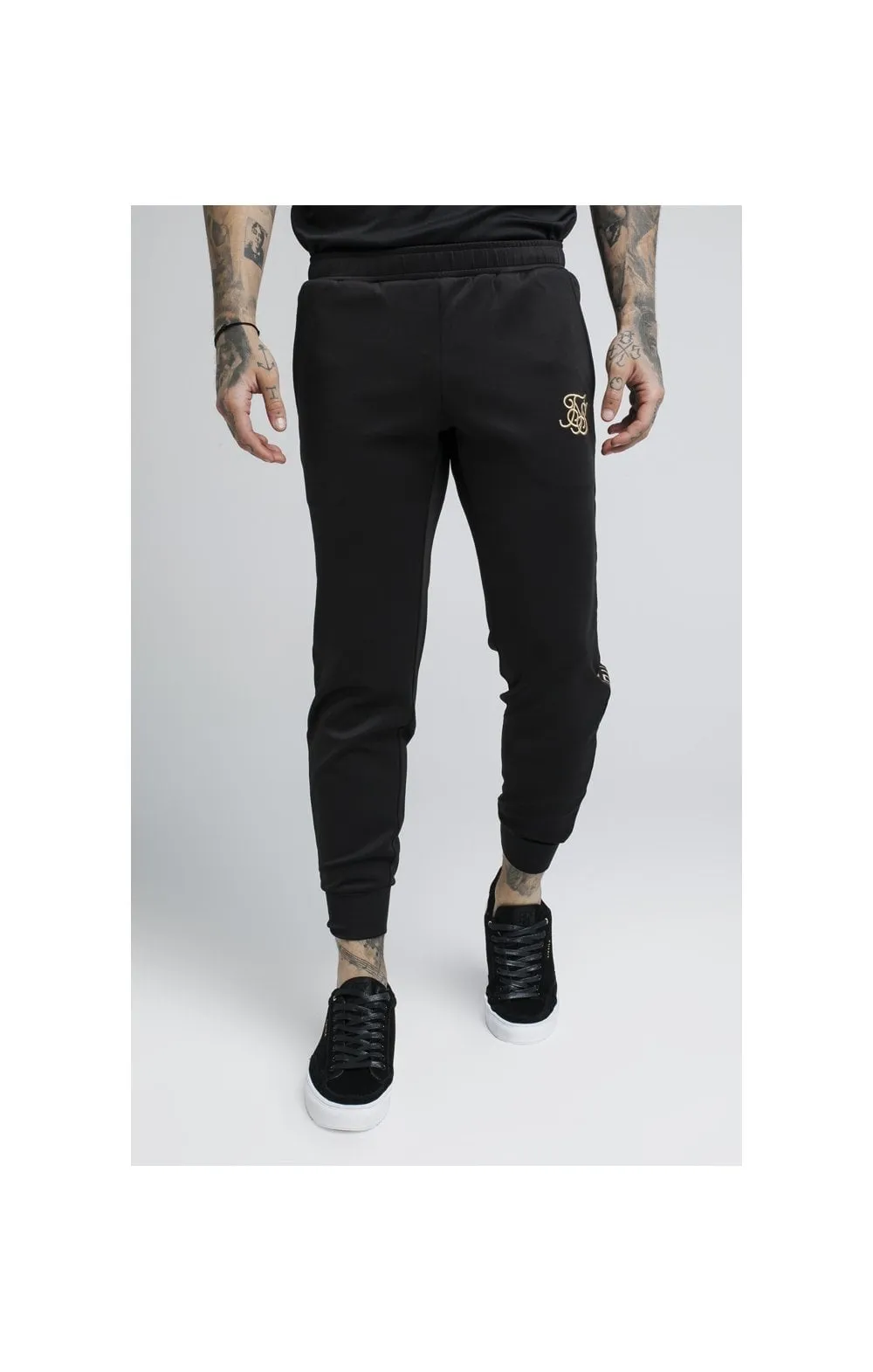 SikSilk Cartel Cropped Cuffed Track Pants - Black sold by Siksilk product image thumbnail 2