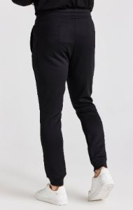 Black Embroidered Cuffed Track Pant sold by Siksilk