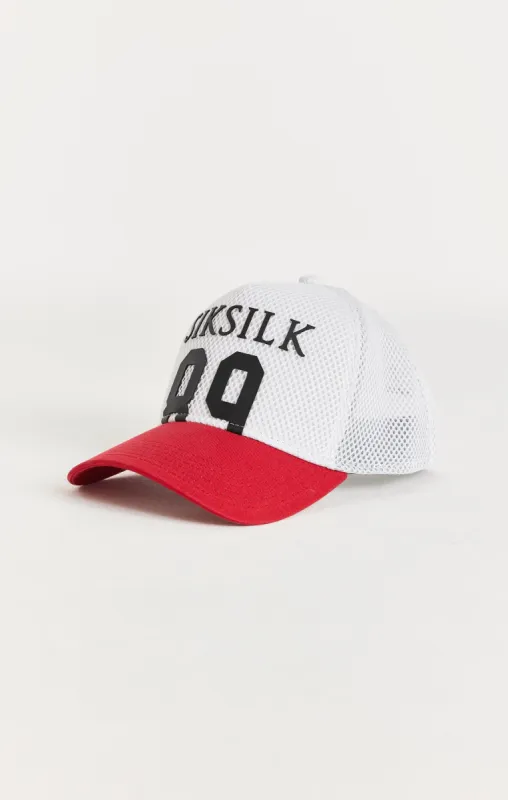 White Full Mesh 89 Trucker Cap sold by Siksilk