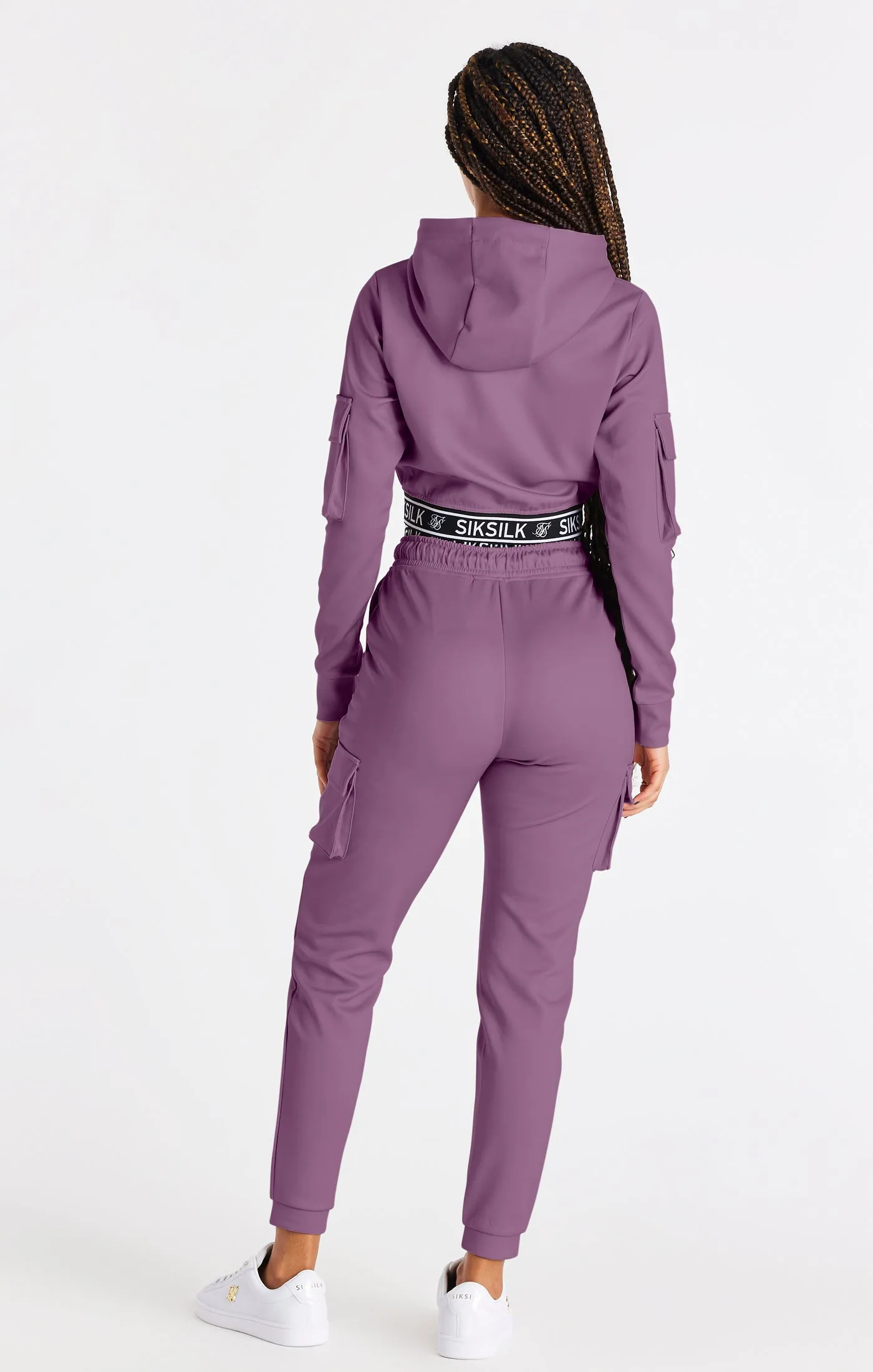 SikSilk Cargo Cropped Hoodie - Pink sold by Siksilk product image thumbnail 5