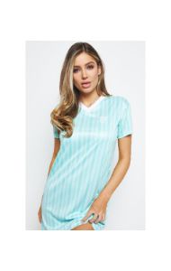 SikSilk Stripe Print T-Shirt Dress - Aqua sold by Siksilk