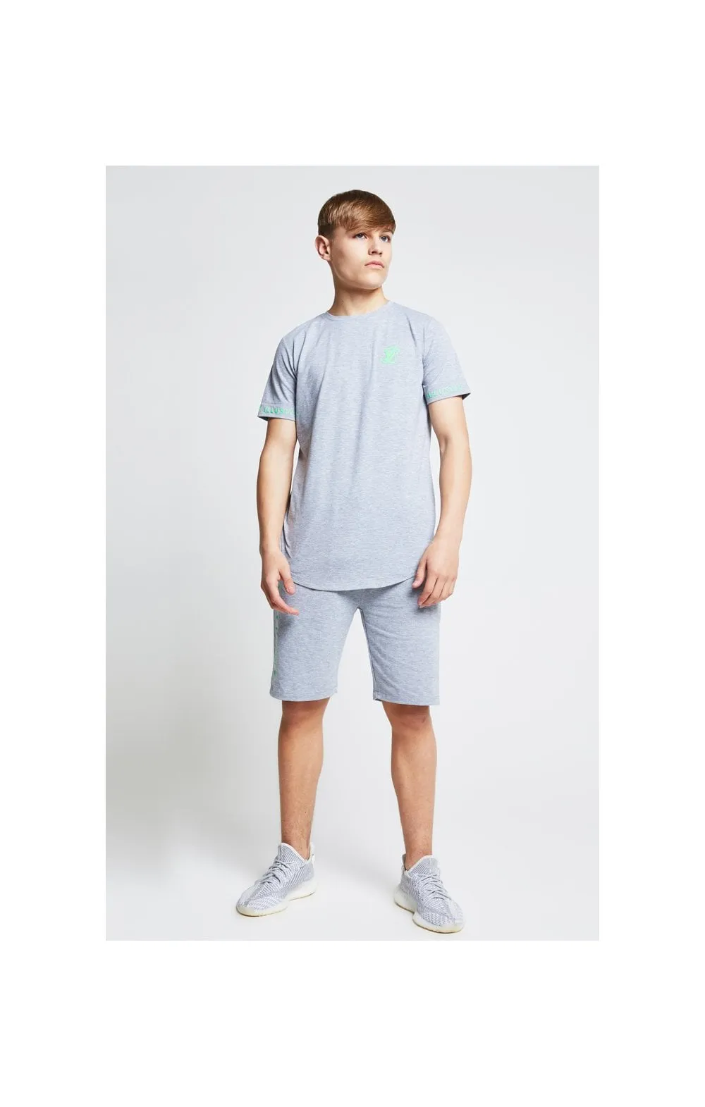 Illusive London Tee – Grey & Neon Green sold by Siksilk product image thumbnail 5