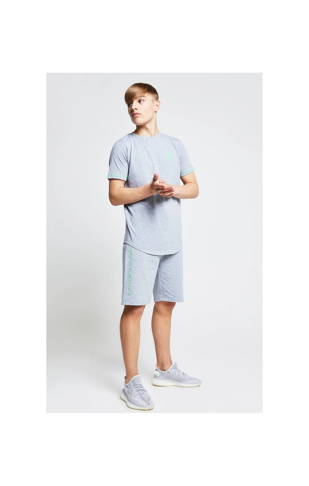 Illusive London Tee – Grey & Neon Green sold by Siksilk product image thumbnail 3