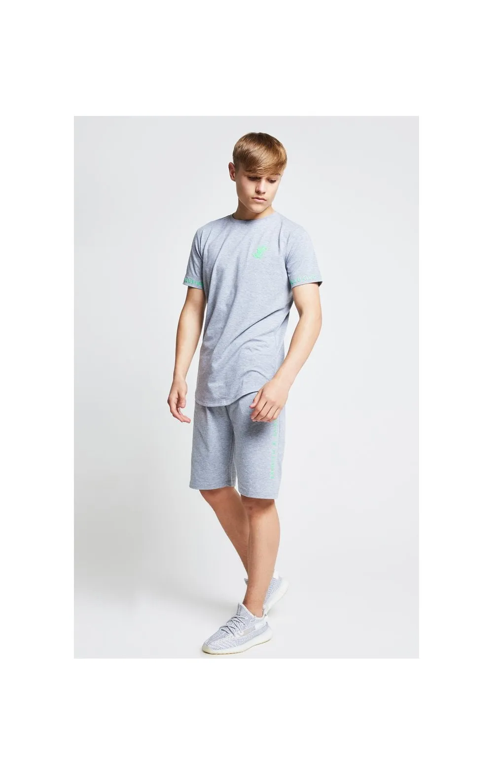 Illusive London Tee – Grey & Neon Green sold by Siksilk product image thumbnail 4