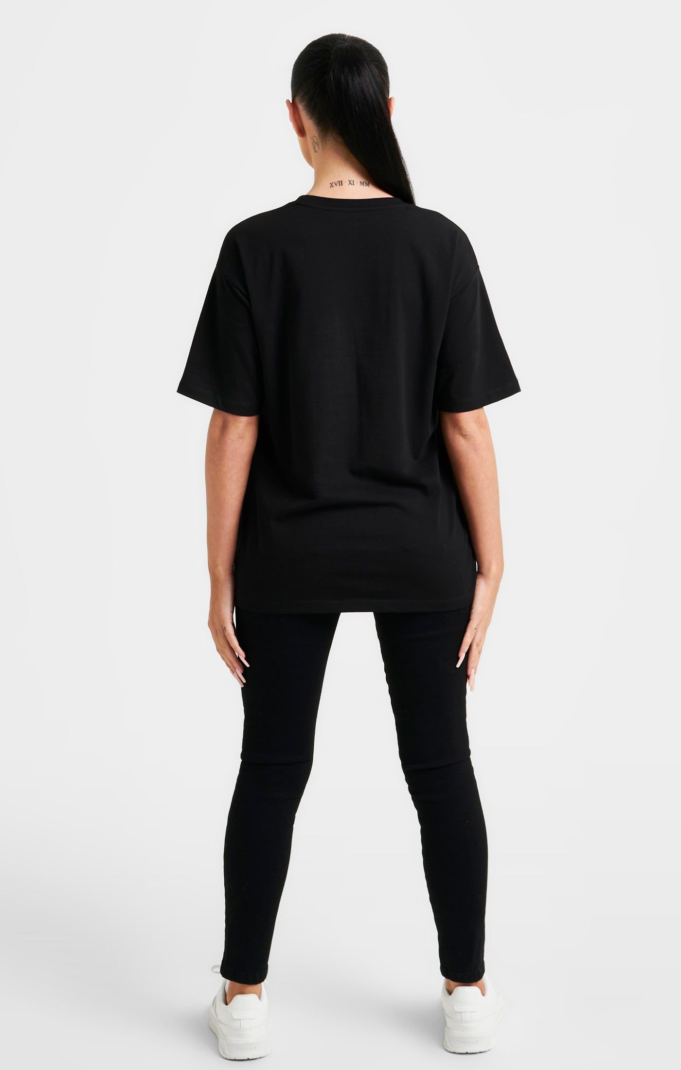 Black Embroidered Boyfriend T-Shirt sold by Siksilk product image thumbnail 5