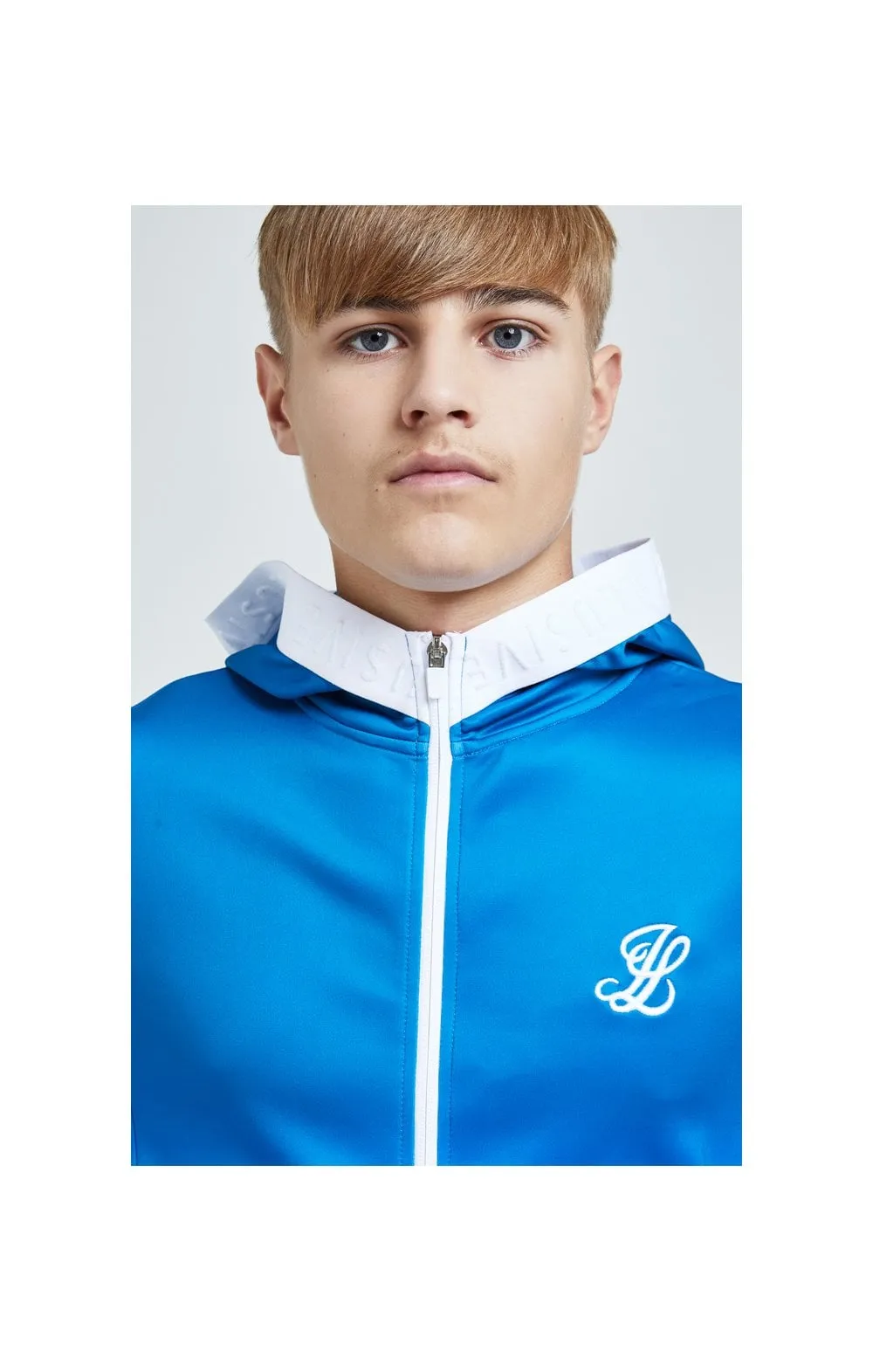 Illusive London Elevate Agility Zip Through Hoodie - Blue & White sold by Siksilk product image thumbnail 2